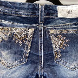 MISS ME! SIZE 26! FLARE BEADED JEANS!